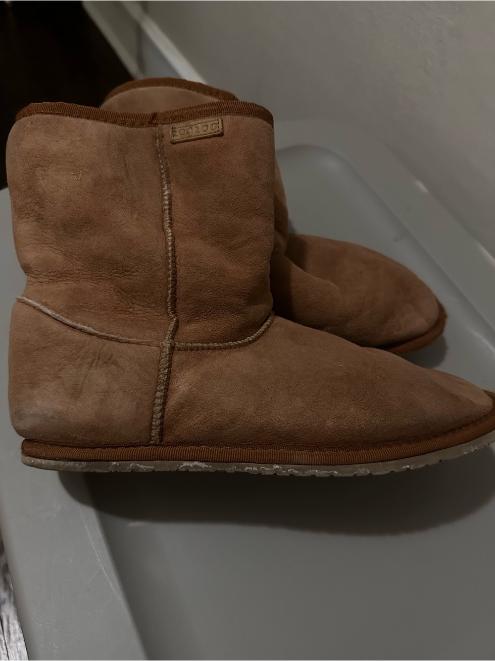 Barefoot Zeazoo Suede Short Boot in Chestnut Brown